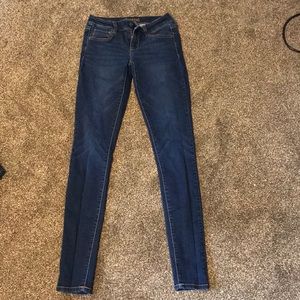 Dark blue denim jeans